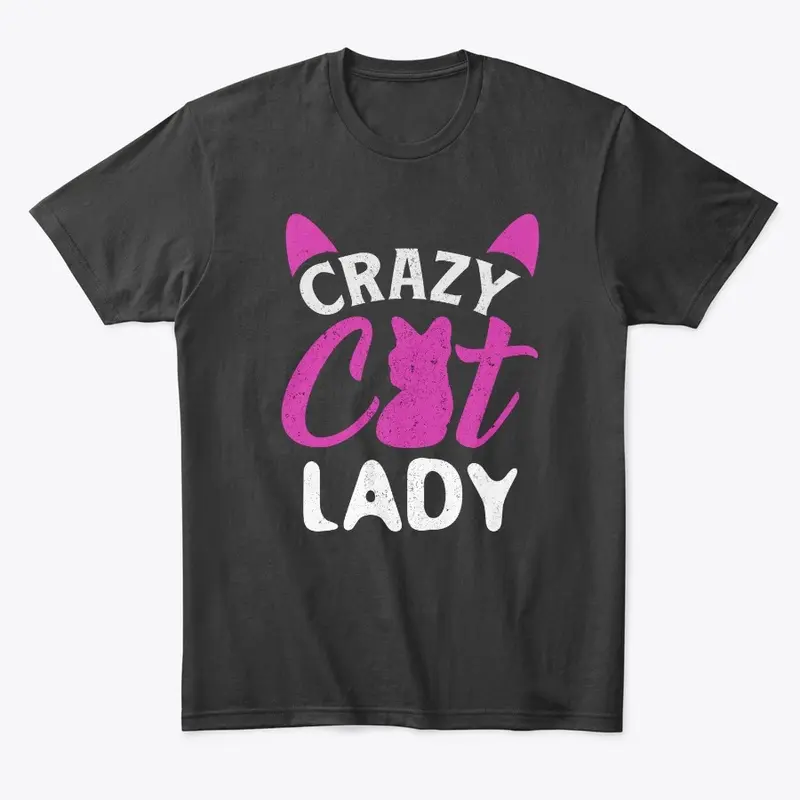 Crazy cat lady gifts for women cat shirt