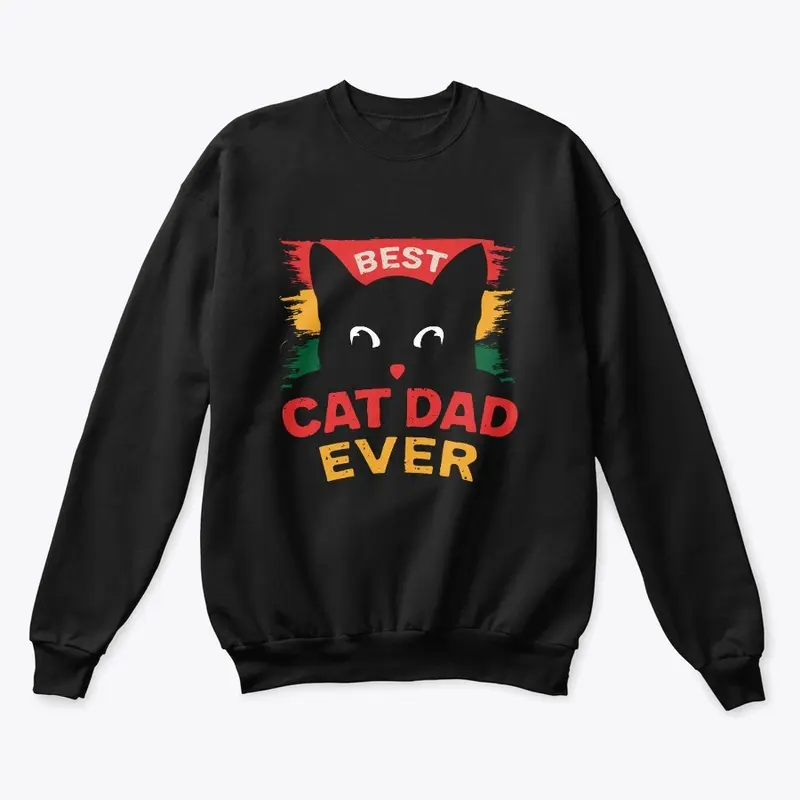 Best Cat Dad Ever T-shirt Design