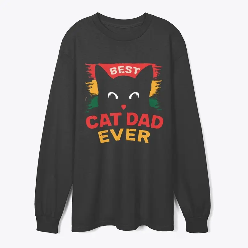 Best Cat Dad Ever T-shirt Design