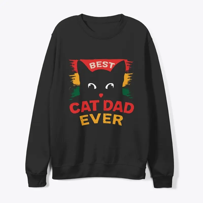 Best Cat Dad Ever T-shirt Design