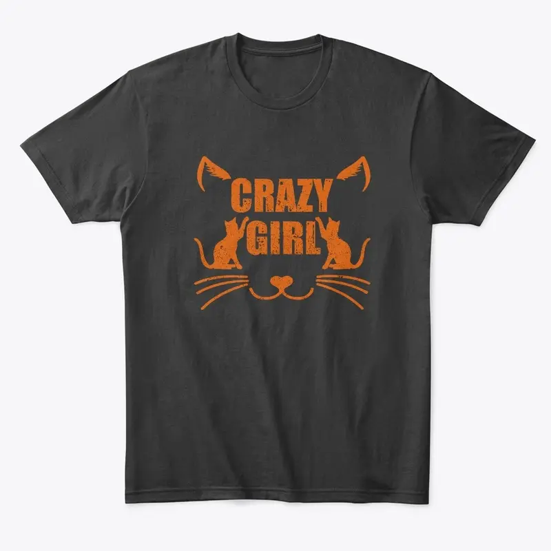 Crazy girl cat mom tshirt gift for women