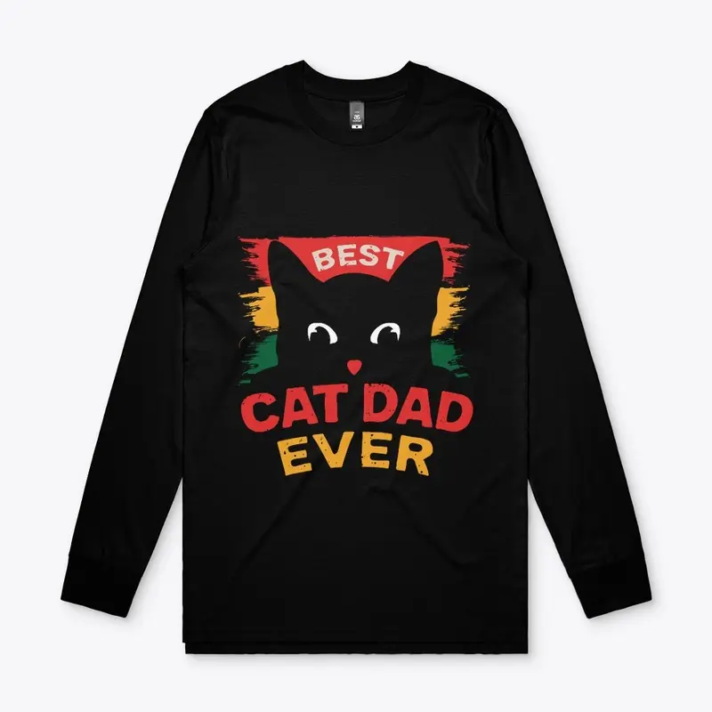 Best Cat Dad Ever T-shirt Design