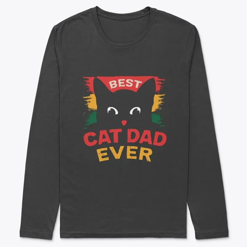 Best Cat Dad Ever T-shirt Design